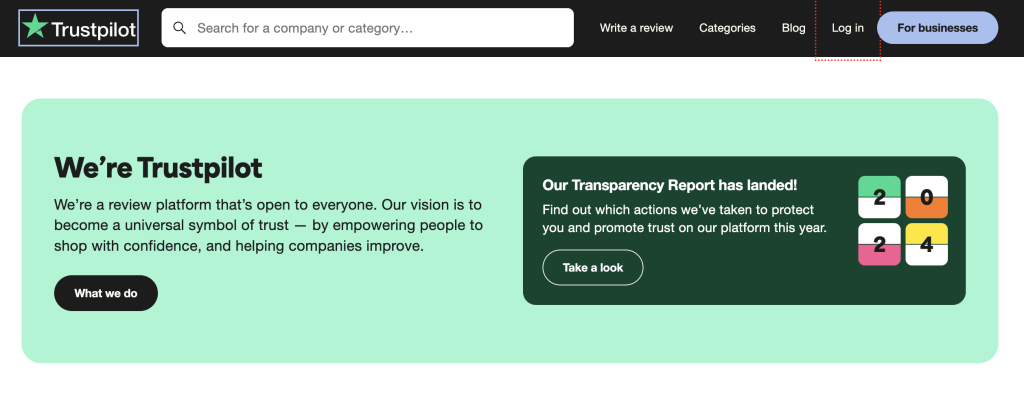Trustpilot Reviews website